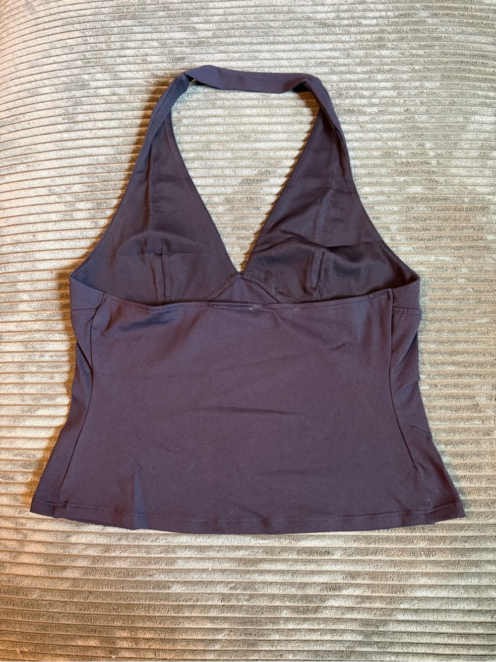 Free People Still Here Halter Top Black Size M NWT Deep V Open Back - Picture 3 of 4